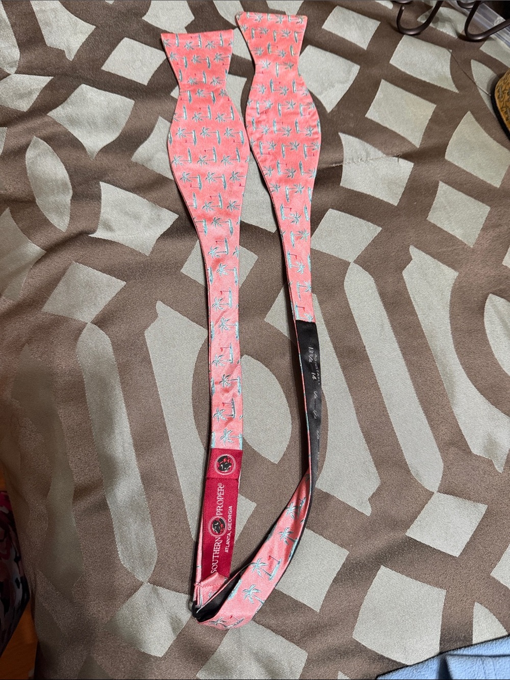 Southern Proper and Ted London Coastal Self-Tie Bow Ties - Pink / Navy
